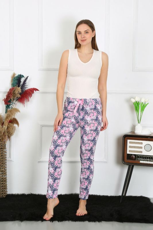 Moda Çizgi Kadın Pamuklu Tek Alt Pijama 27519 - 2