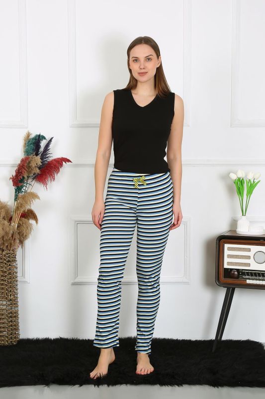 Moda Çizgi Kadın Pamuklu Tek Alt Pijama 27520 - 1