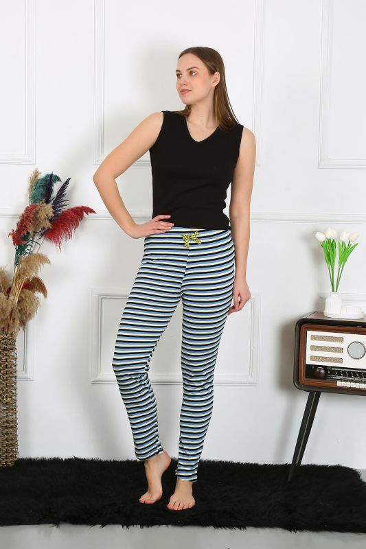 Moda Çizgi Kadın Pamuklu Tek Alt Pijama 27520 - 2