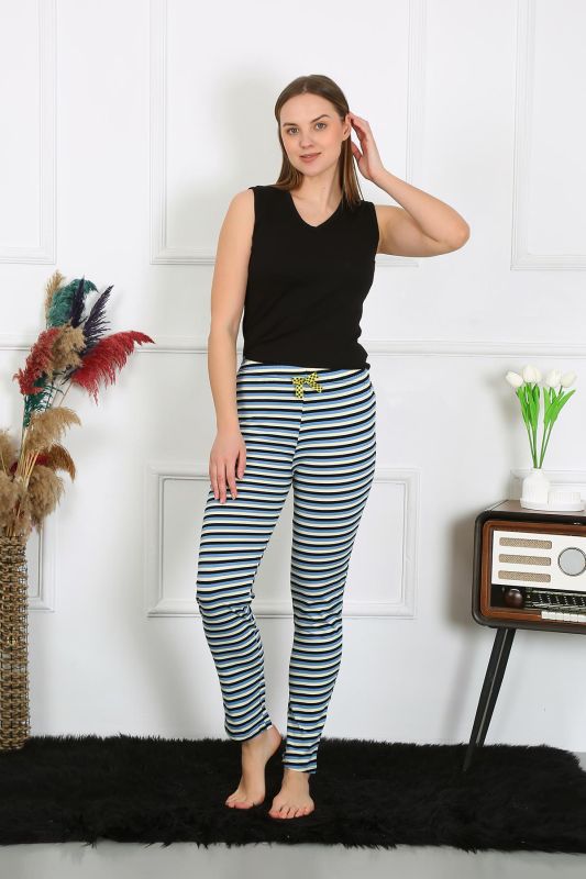 Moda Çizgi Kadın Pamuklu Tek Alt Pijama 27520 - 3