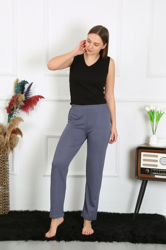 Moda Çizgi Kadın Pamuklu Tek Alt Pijama 27524 - 2