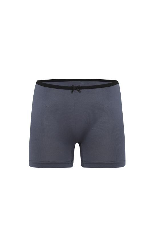 Moda Çizgi Kadın Penye 3lü Boxer Füme 40260 - 2