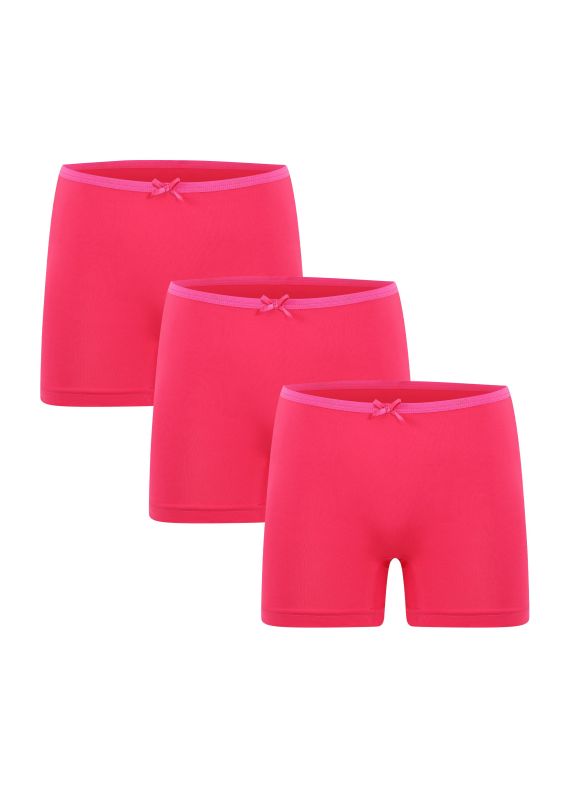 Moda Çizgi Kadın Penye 3lü Boxer Fuşya 40260 - 1
