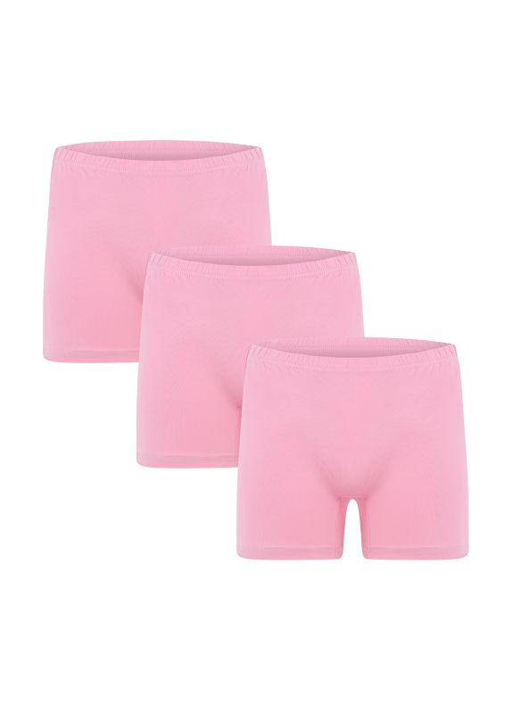 Moda Çizgi Kadın Penye 3lü Boxer Pembe 40260 - 1