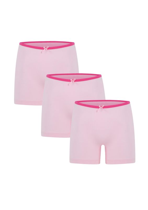Moda Çizgi Kadın Penye 3lü Boxer Pudra 40260 - 1