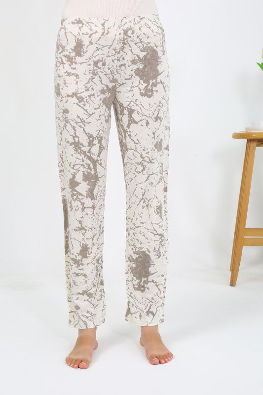 Moda Çizgi Kadın Penye Desenli Tek Alt Pijama 27529 - 3