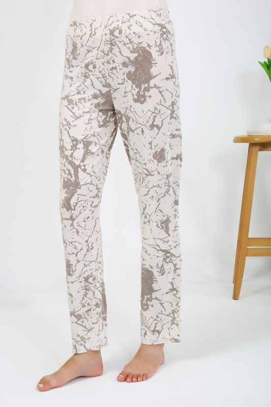 Moda Çizgi Kadın Penye Desenli Tek Alt Pijama 27529 - 5
