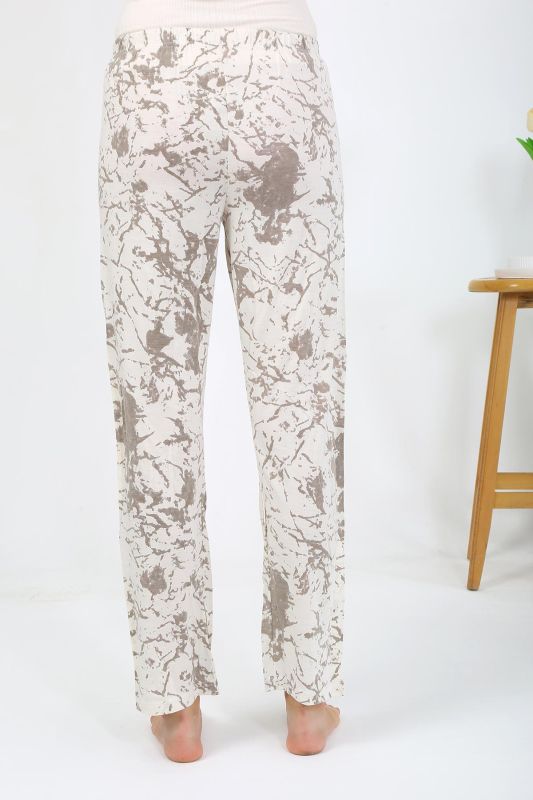 Moda Çizgi Kadın Penye Desenli Tek Alt Pijama 27529 - 6