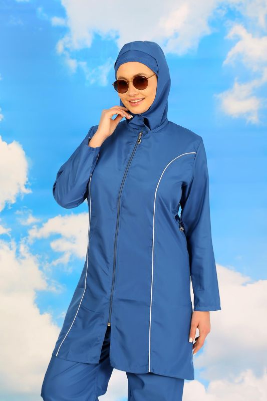 Moda Çizgi Kadın Tam Tesettür İndigo Mayo 31060 - 3