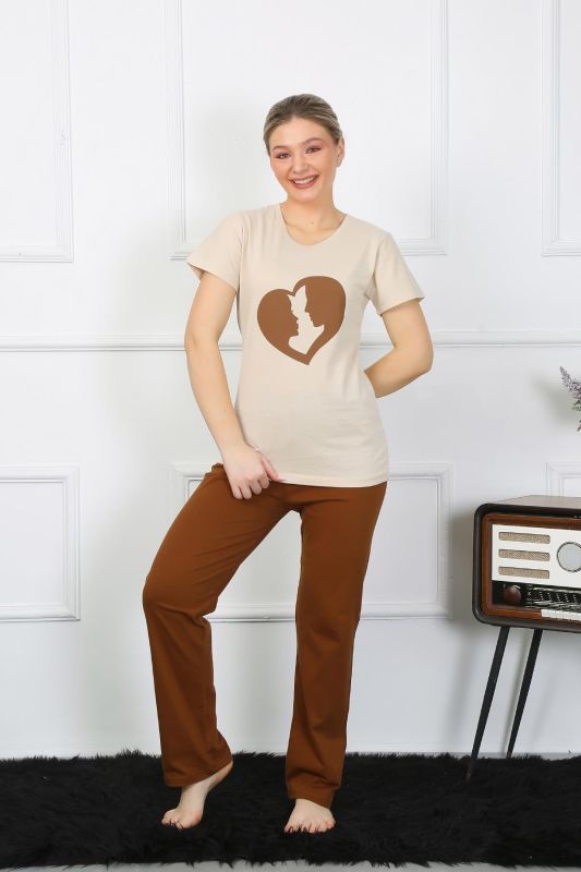 Moda Çizgi Kısa Kol Penye Pijama Takımı 4209 - 1