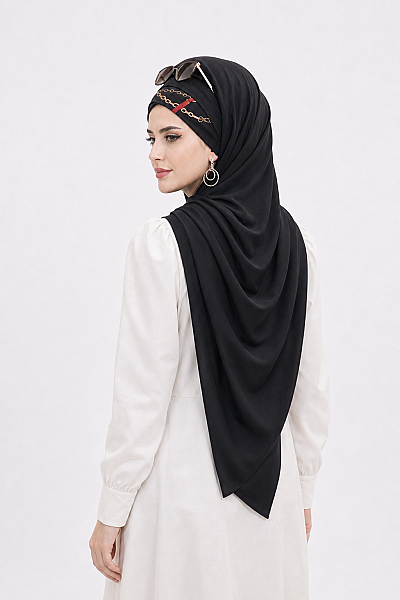 Siyah Drapeli Hazır Şal - 50501 - 3