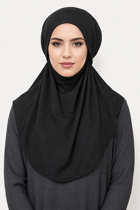 Siyah Oversize Hijab - 1