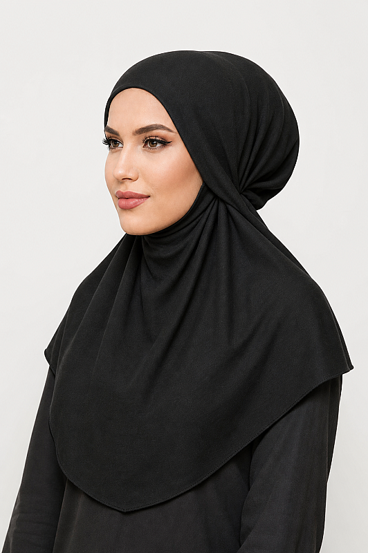 Siyah Oversize Hijab - 2