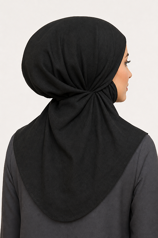 Siyah Oversize Hijab - 3