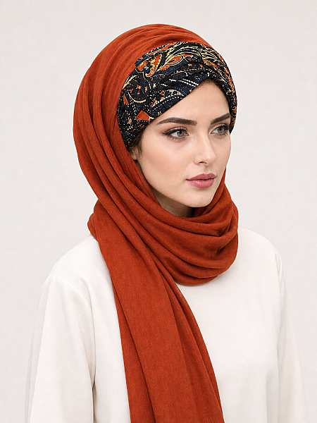 Taba Etnik Desen Hazır Şal - 2