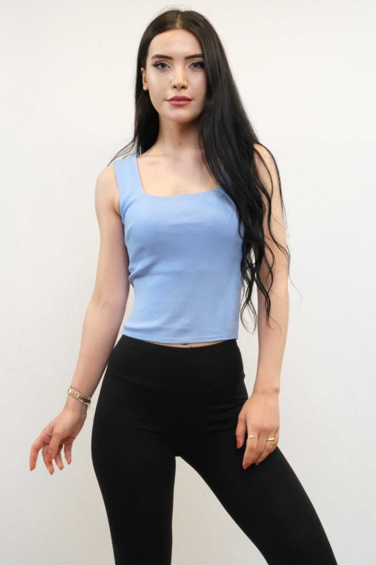 Moda Çizgi Knitwear Undershirt Blue - 1