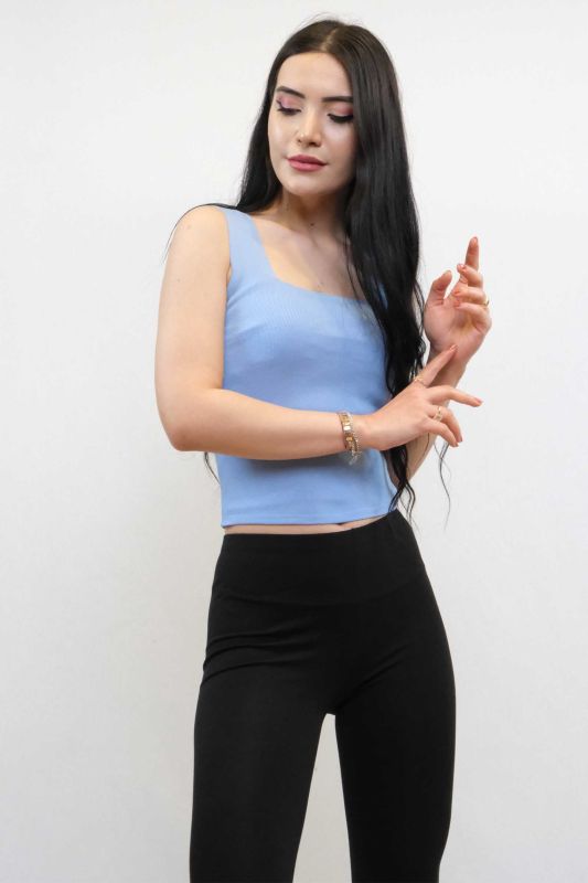 Moda Çizgi Knitwear Undershirt Blue - 3