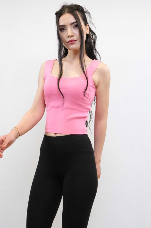 Moda Çizgi Knitwear Undershirt Pink - 2
