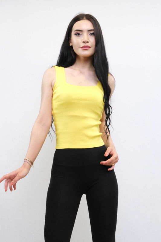 Moda Çizgi Knitwear Undershirt Yellow - 3