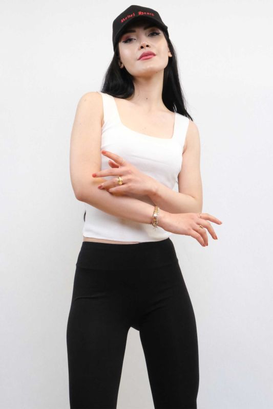 Moda Çizgi Knitwear Undershirt White - 1