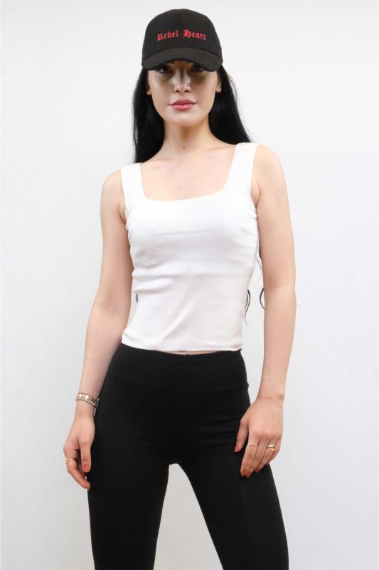 Moda Çizgi Knitwear Undershirt White - 2