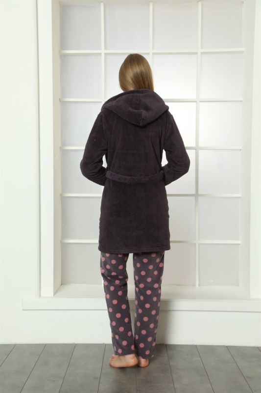 moda çizgi Welsoft Polar Kadın 3'lü Pijama Takımı 808024 - 3
