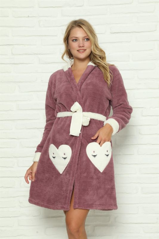 moda çizgi Welsoft Polar Kadın Sabahlık 9064 - 1