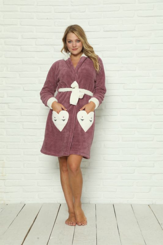 moda çizgi Welsoft Polar Kadın Sabahlık 9064 - 2