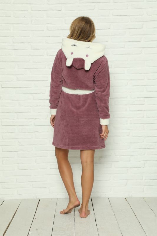 moda çizgi Welsoft Polar Kadın Sabahlık 9064 - 3