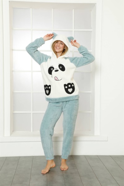 Moda Çizgi - moda çizgi Welsoft Polar Peluş Kadın Pijama Takımı 818111