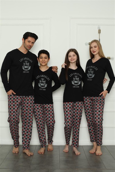 Moda Çizgi Aile Penye Pijama Takım (anne - kız ) 50111 Ayrı Ayrı Satılır . Fiyatları Farklıdır - Thumbnail