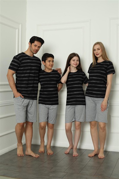 Moda Çizgi - Moda Çizgi Aile Penye Şortlu Pijama Takım (anne - kız ) 50115 Ayrı Ayrı Satılır . Fiyatları Farklıdır