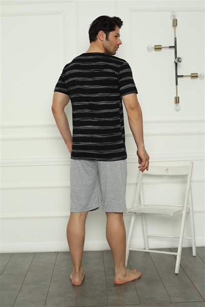 Moda Çizgi Aile Penye Şortlu Pijama Takım (baba - oğul ) 50115 Ayrı Ayrı Satılır . Fiyatları Farklıdır - Thumbnail