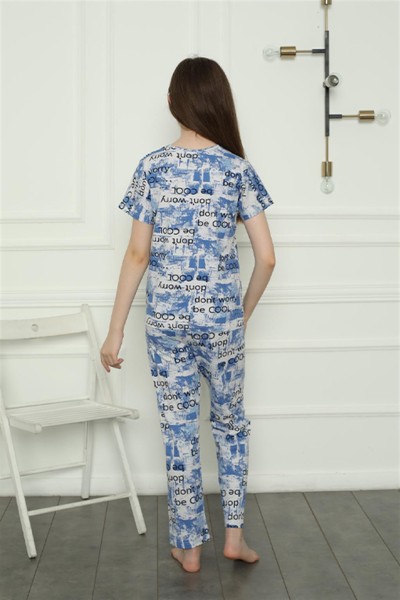 Moda Çizgi Anne Kız Aile Penye Pijama Takım Ayrı Ayrı Satılır. Fiyatları Farklıdır 50104 - Thumbnail