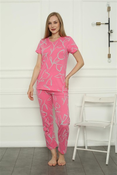 Moda Çizgi Anne Kız Aile Penye Pijama Takım Ayrı Ayrı Satılır. Fiyatları Farklıdır 50105 - Thumbnail
