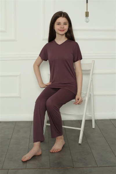 Moda Çizgi Anne Kız Aile Penye Pijama Takım Ayrı Ayrı Satılır. Fiyatları Farklıdır 50106 - Thumbnail