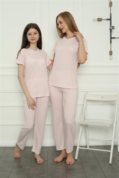 Moda Çizgi Anne Kız Aile Penye Pijama Takım Ayrı Ayrı Satılır. Fiyatları Farklıdır 50107 - Thumbnail