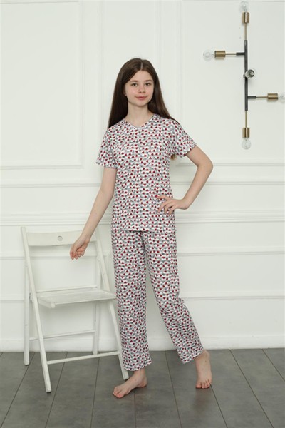 Moda Çizgi Anne Kız Aile Penye Pijama Takım Ayrı Ayrı Satılır. Fiyatları Farklıdır 50119 - Thumbnail