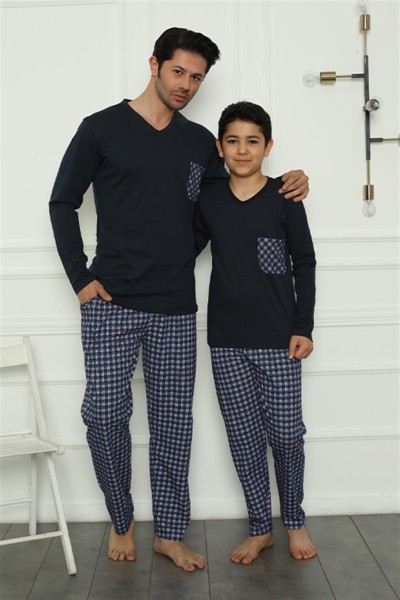Moda Çizgi - Moda Çizgi Baba Oğul Aile Pijama Takım Ayrı Ayrı Satılır Fiyatları Farklıdır 50109