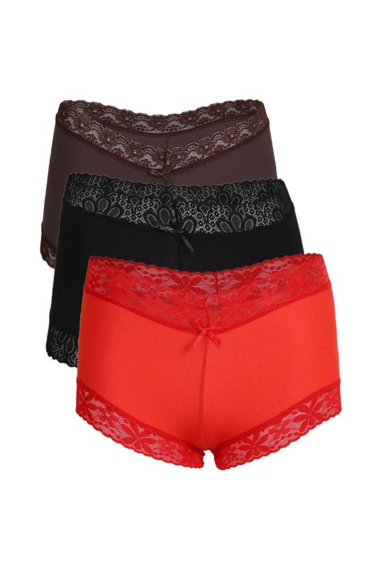 Moda Çizgi Bayan 3'lü Boxer 40208 - 1