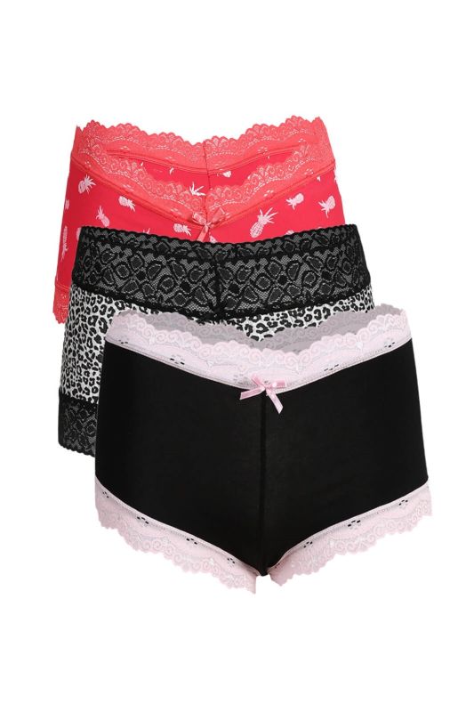 Moda Çizgi Bayan 3'lü Boxer 40212 - 1