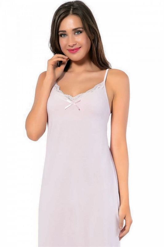 Moda Çizgi Women's Rope Strap Long Nightgown 900 - 3