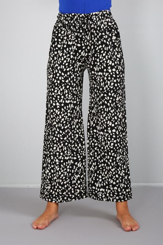 Moda Çizgi Women's Combed Cotton Wide Leg Trousers 210032 - 1