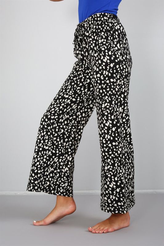 Moda Çizgi Women's Combed Cotton Wide Leg Trousers 210032 - 2