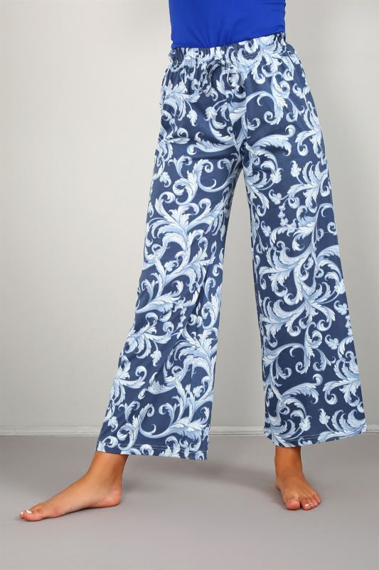 Moda Çizgi Women's Combed Cotton Wide Leg Trousers 210033 - 1