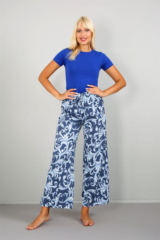 Moda Çizgi Women's Combed Cotton Wide Leg Trousers 210033 - 3