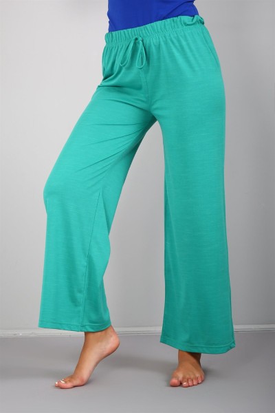 Moda Çizgi Bayan Penye Bol Paça Pantolon 210036 - Thumbnail