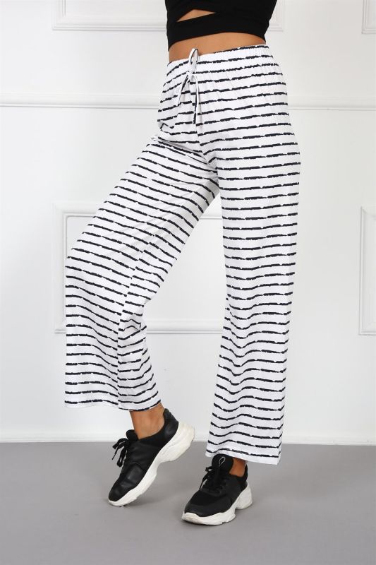 Moda Çizgi Women's Combed Cotton Wide Leg Trousers 210037 - 2