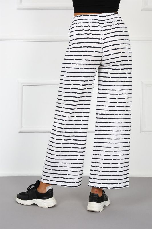 Moda Çizgi Women's Combed Cotton Wide Leg Trousers 210037 - 3