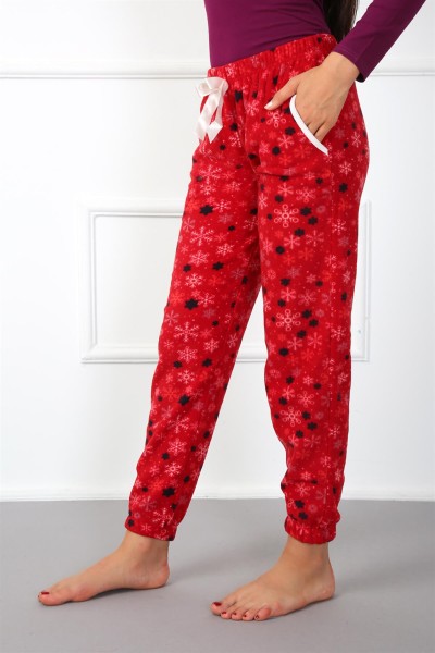 Moda Çizgi Bayan Welsoft Polar Tek Alt Pijama 210040 - Thumbnail